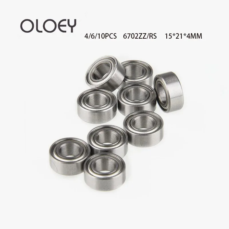 

4/6/10PCS Free Shipping ABEC-5 6702-2RS High quality 6702RS ZZ 2RS RS 15x21x4 mm Miniature Rubber seal Deep Groove Ball Bearing