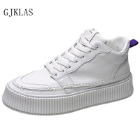 high top leather shoes men casual classic trainers mens waterproof sneakers vulcanize shoes thick sole leather shoes for men