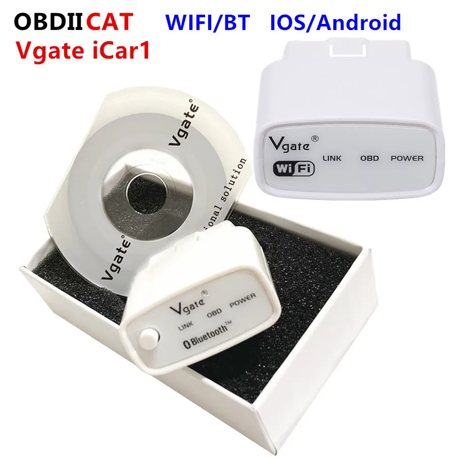 Оригинальный диагностический сканер Vgate iCar1 Blueooth BT / wifi OBD2 поддержка протокола