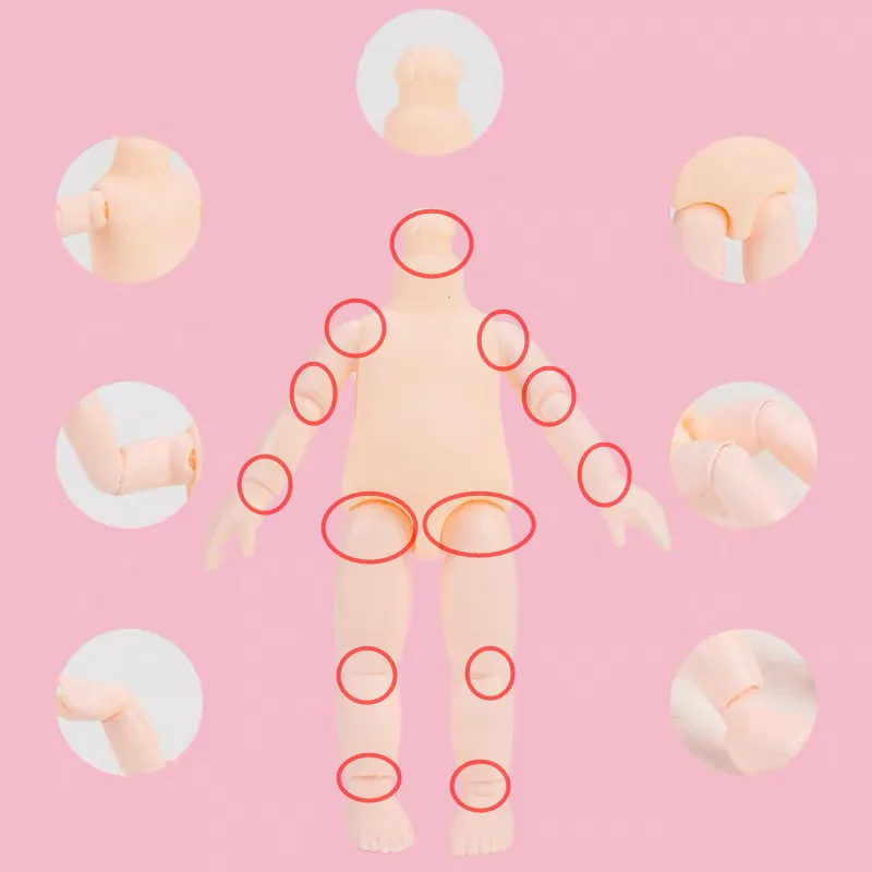 

New 16cm BJD Doll 13 Joint Movable Plastic Baby Clothes Shoes Clothing Accessories Girl Fashion Doll DIY Toy Christmas Gift