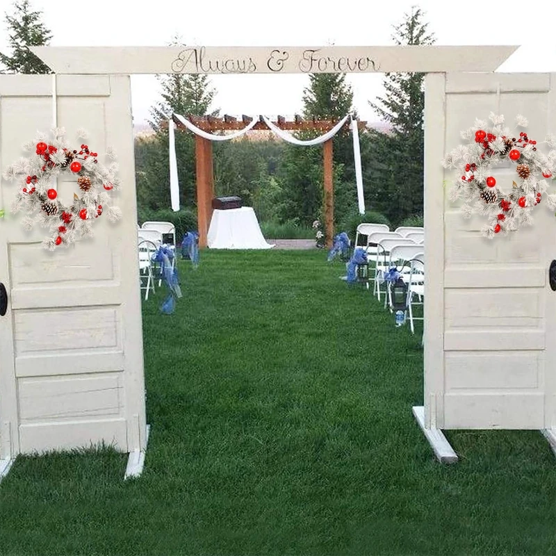 

Merry Christmas Wreaths Decorations for front Door, Xmas Garland Ornament Artificial Home Decor, Diy, New Years