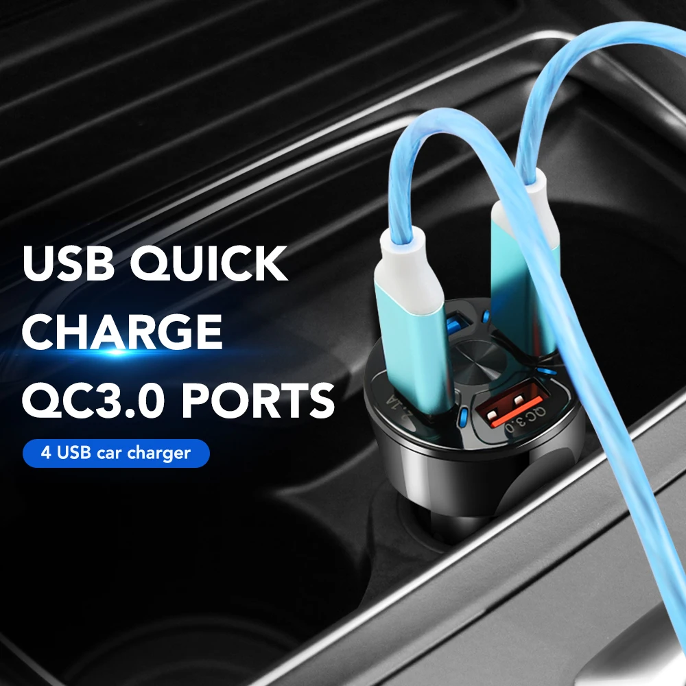 Автомобильное зарядное устройство с 4 портами USB для Geely Atlas Coolray Mk Cross Boyue NL3 X6 EX7 Emgrand