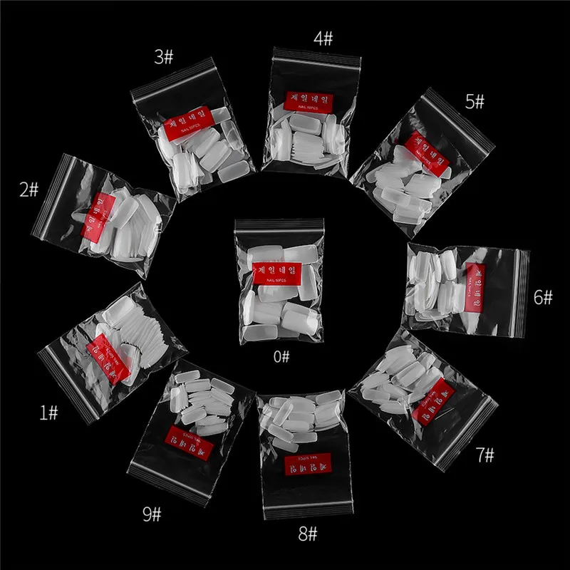 500 шт. прозрачные накладные ногти с полным покрытием Типсы для французского