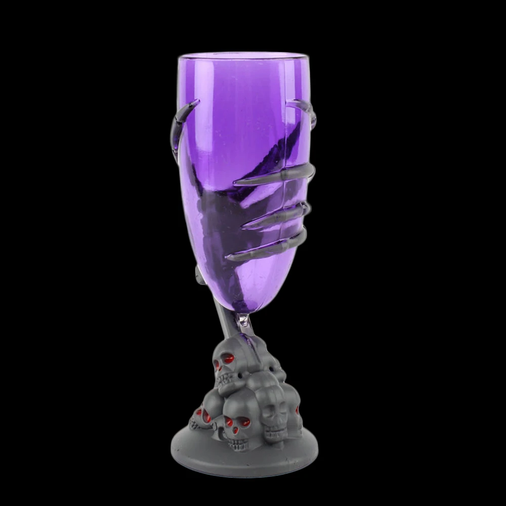 Хэллоуин светящийся светодиодный Кубок Чаша с жуткий страшный Скелет рука Череп