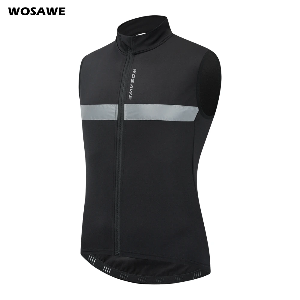 WOSAWE мужской зимний флисовый жилет для велоспорта ветрозащитный