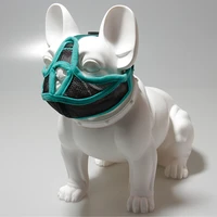 pet dog muzzles adjustable breathable short snout pet dog muzzles mesh french bulldog pug mouth cover anti stop barking supplies