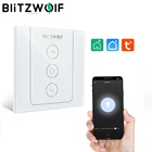 Настенный выключатель BlitzWolf BW-SS11, Wi-Fi, умный настенный сенсорный выключатель света, дистанционное управление через приложение для умного дома, работа с Alexa, Google Home
