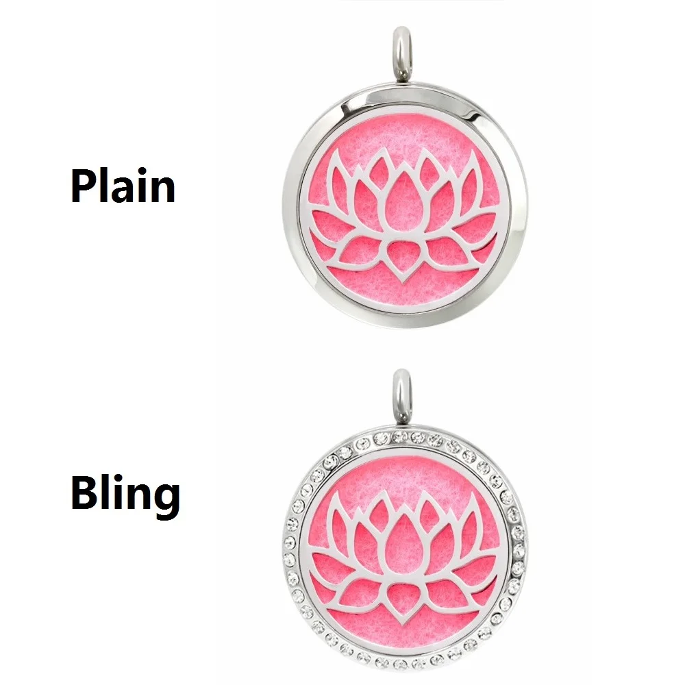 Live Love Dream Lotus flower 316L нержавеющая сталь 30 мм ароматерапия Магнитный медальон