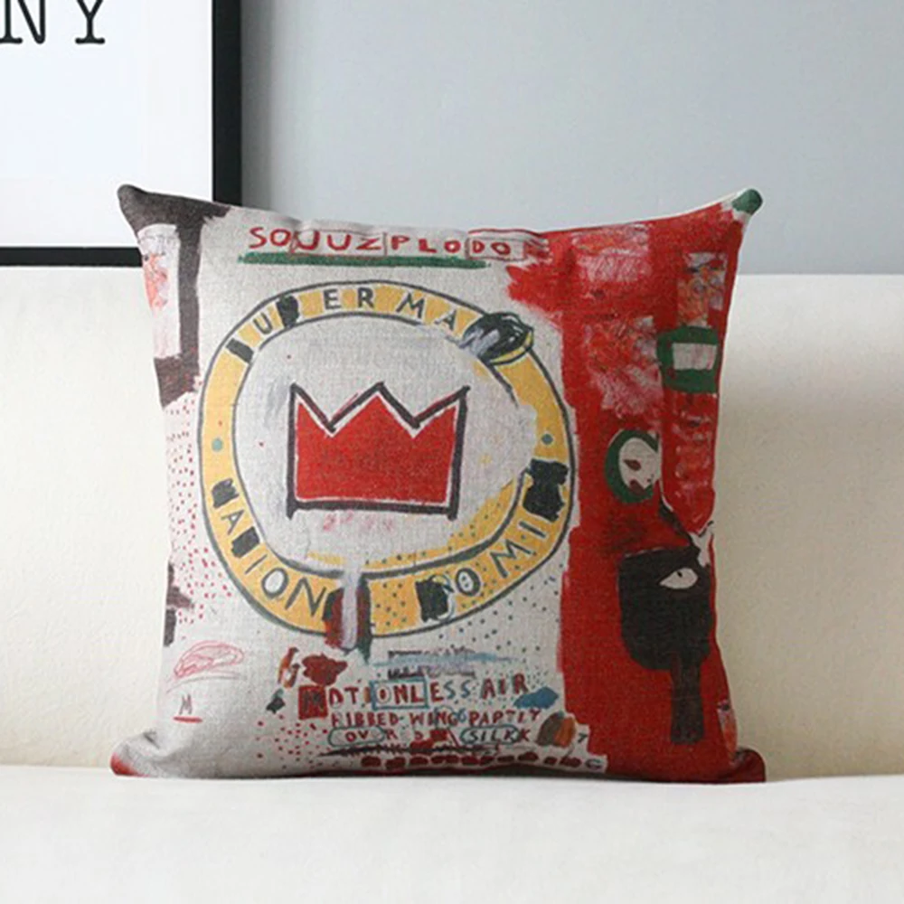 45 см Баския Подушка с граффити крышка декоративное хлопковое белье Наволочка