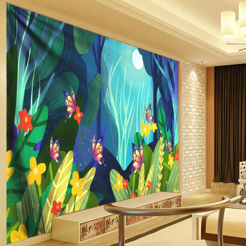 Настенный декоративный гобелен в стиле аниме для гостиной с цветами мандала бохо