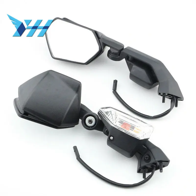 Motorcycle Rearview Mirrors With LED Turn Signal Lights For Kawasaki Ninja ZX6R ZX10R ZX 6R 2005 - 2008 10R 2004 2010 Moto | Автомобили и