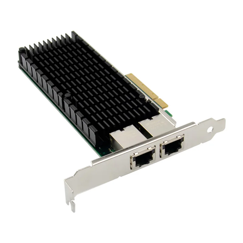 PCIE X8 10 Gigabit Ethernet Electrical Port Network Card Dual-Port 10GbE Server Network Card for PC