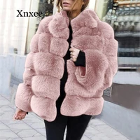 luxury mink coats women winter top fashion pink faux fur coat elegant thick warm outerwear fake fur jacket chaquetas mujer pink