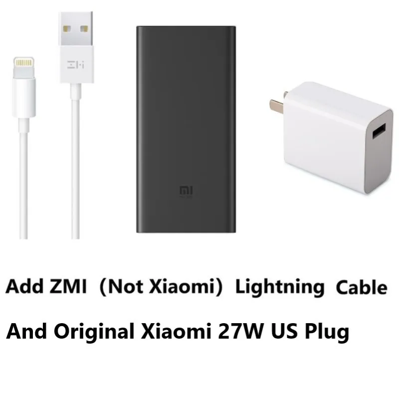 Set 1 Xiao mi беспроводной внешний аккумулятор 10000 мач PLM11ZM usb type C mi внешний аккумулятор 10000 Qi быстрое беспроводное зарядное устройство портативная зарядка повербанк - Цвет: Set 1