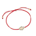 Белый и синий AAA высокое качество кубического циркония камни Медь Хамса браслет с подвесками на руку для предотвращения причинения вреда защиты удачи jewlryбыл подарок