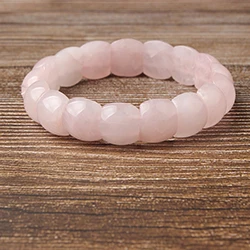 Rose Crystal LanLi 10x12 мм натуральные ювелирные изделия Роза Кристалл камни свободный браслет с бусинами талисманы Йога для мужчин и женщин медитация амулет - Цвет: Rose Crystal