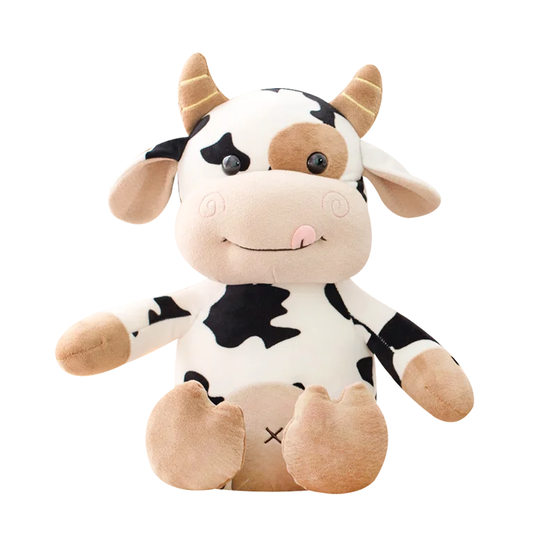 Супер милая плюшевая игрушка прекрасный мультяшный животный язык корова крупный