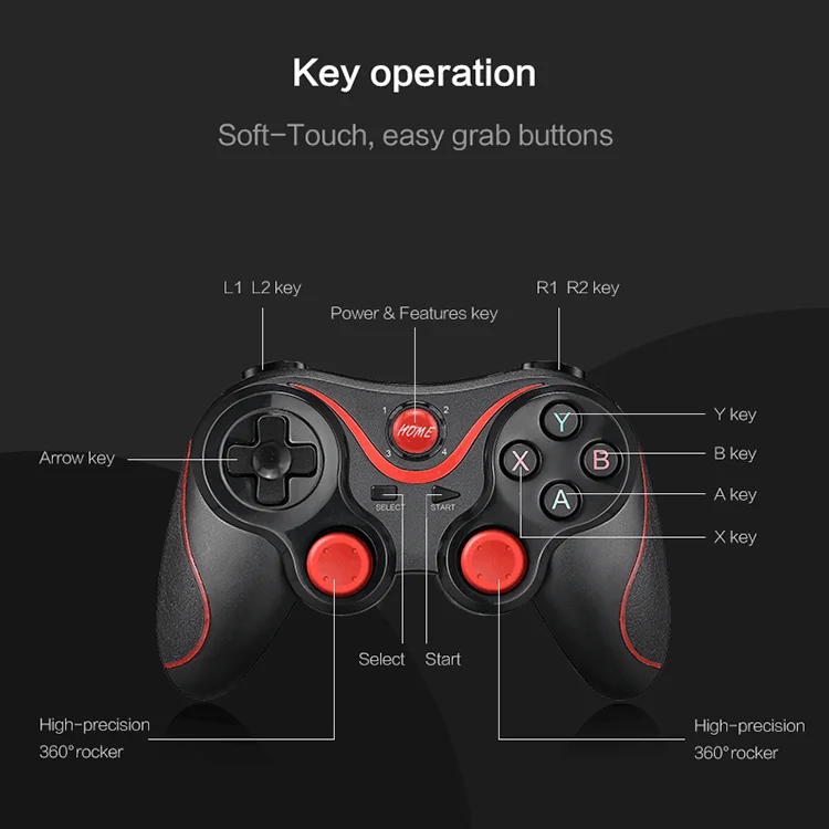 Данных лягушка Беспроводной Bluetooth Gamepad Game Управление Лер для Android-смартфон для PS3 PC ноутбук игровой пульт