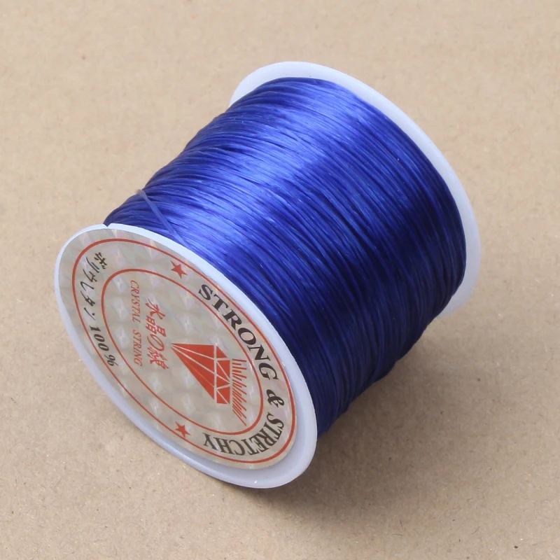 Прочный эластичный шнур для бисероплетения с кристаллами 60 м/рулон 0 6 мм