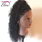 Волосы Elva 13x6, парики из человеческих волос на сетке спереди для черных женщин, предварительно выщипанные с ребенком волосы, вьющиеся волосы на сетке спереди, перуанский парик с неповрежденными волосами