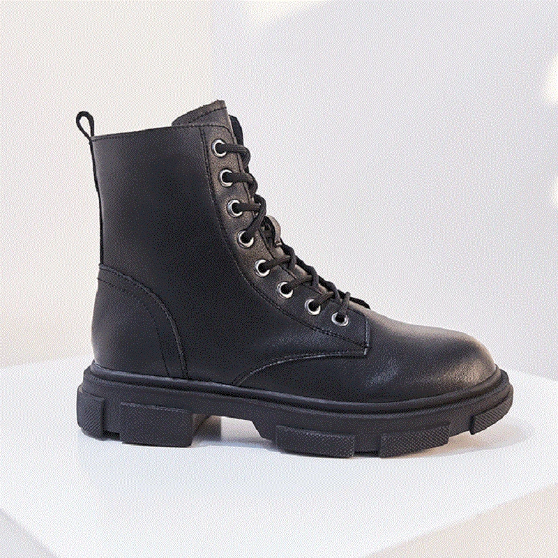 Boussac/черные ботинки на платформе и массивном каблуке в стиле панк женские Ботинки