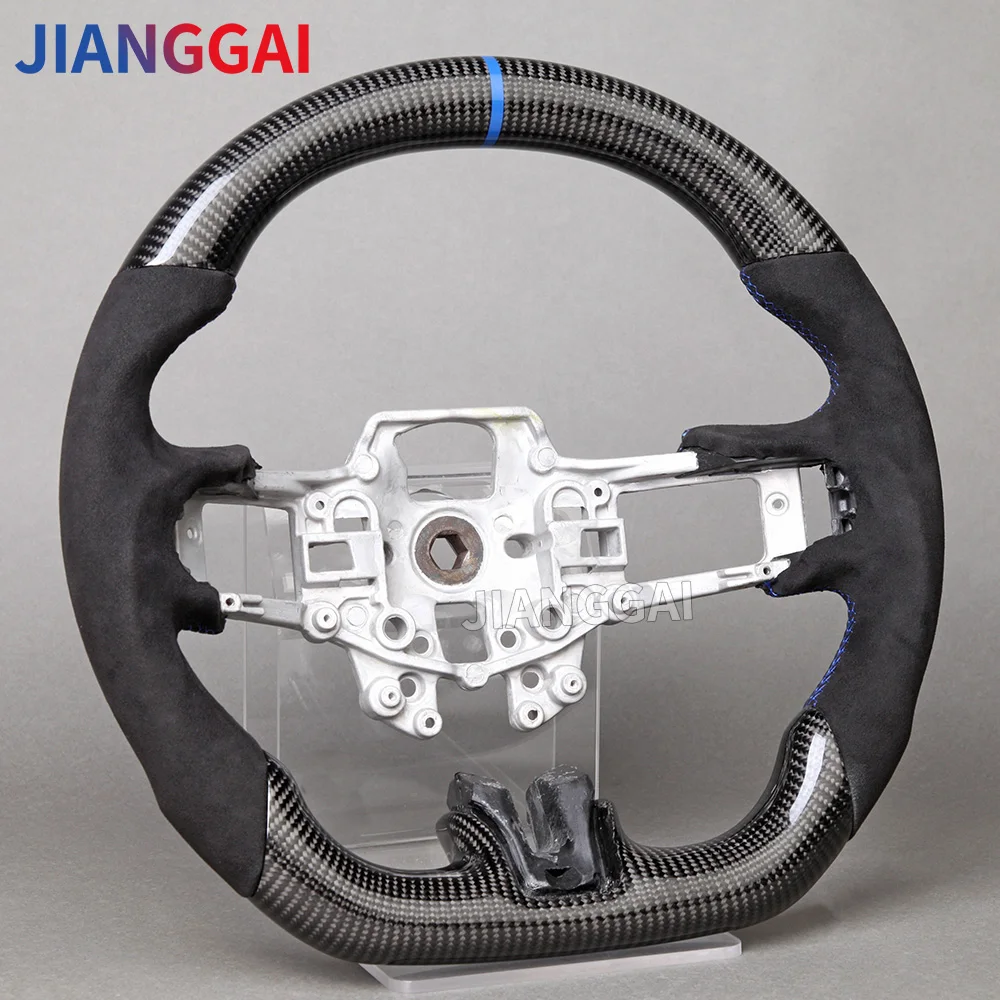 Рулевое колесо из углеродного волокна для Ford Mustang 2015-2017 2018-2023 красное рулевое с