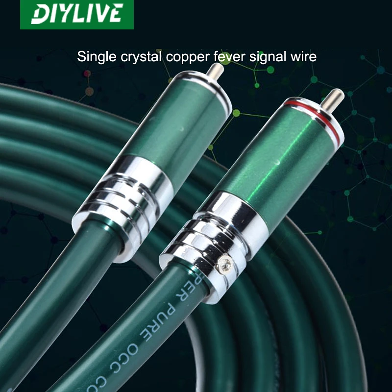 Кабель DIYLIVE Hi-Fi RCA 7n OCC Двойной штекер-Двойной штекер аудиокабель