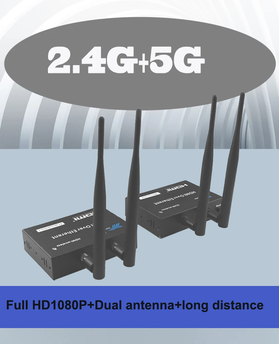 Беспроводной HDMI удлинитель передатчик 100 м 2 4G/5G 1080P беспроводной с циклом до 200 для