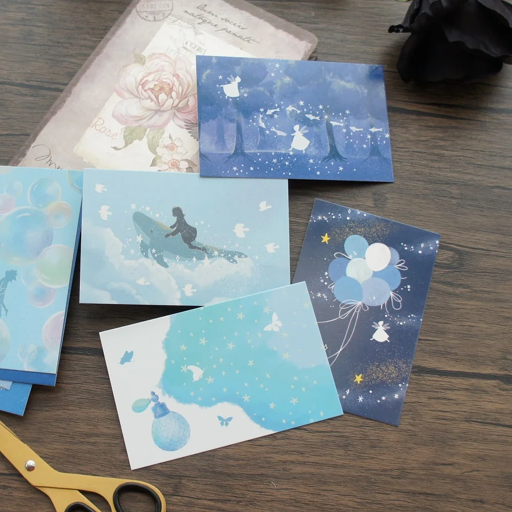 

15pcs Take You To See The Sky and Stars Design As Post Card Gift Greeting Cards Gift Card Party Invitation Scrapbooking Use