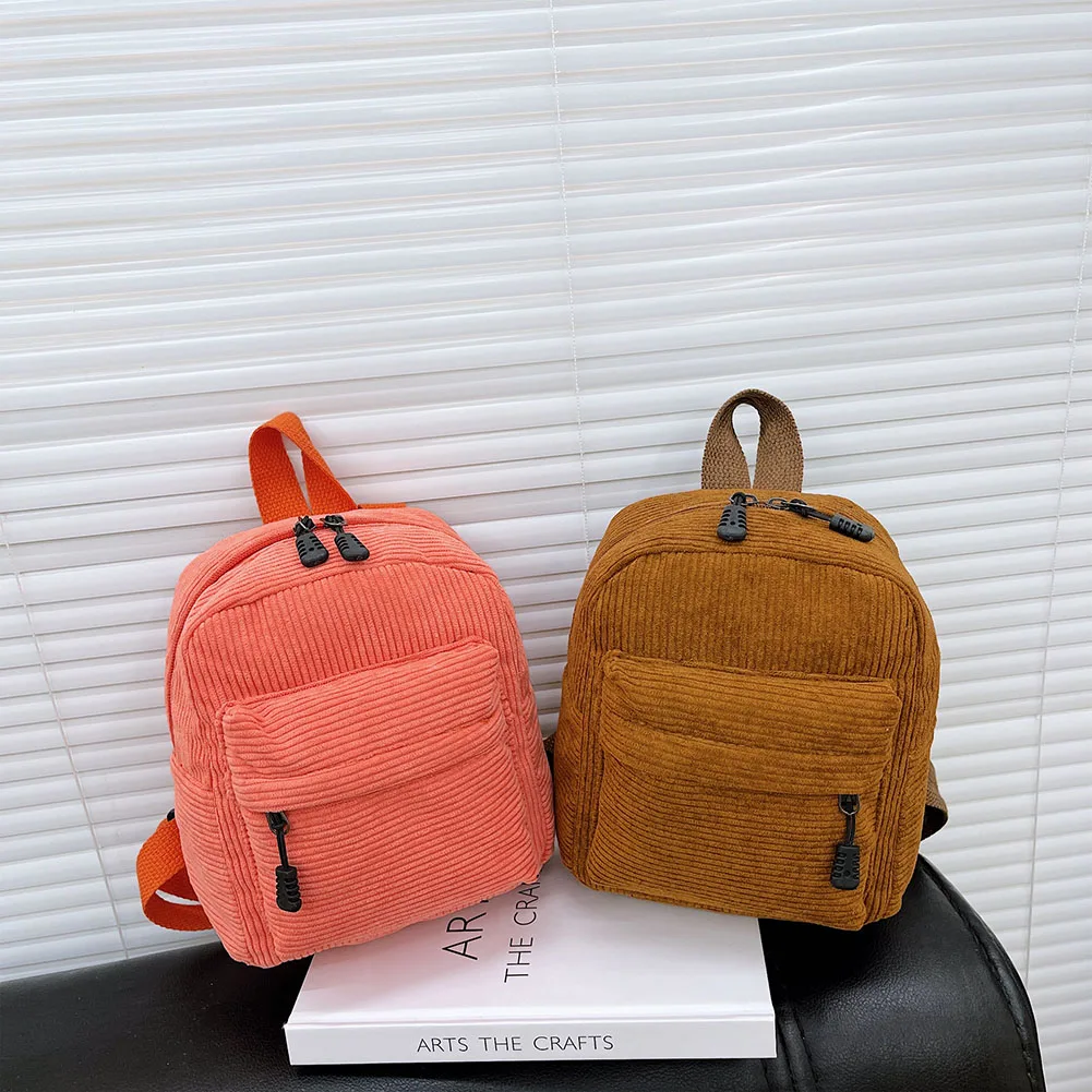 Новые модные однотонные Вельветовые женские Мини-рюкзаки на осень и зиму