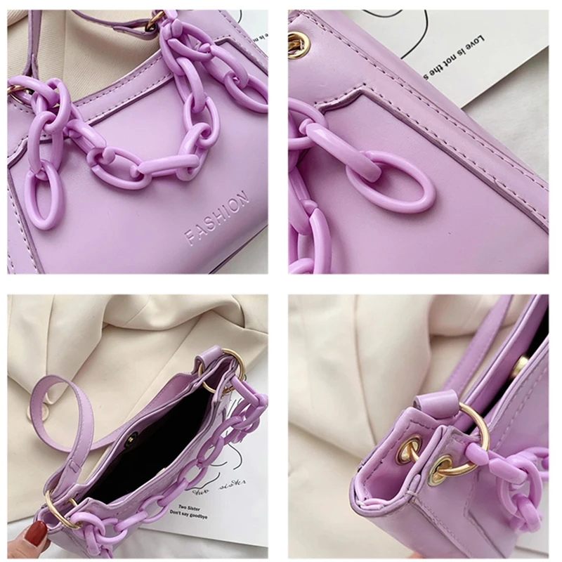 Женская летняя сумочка на плечо желтая кожаная сумочка-Багет 2020 | Багаж и сумки