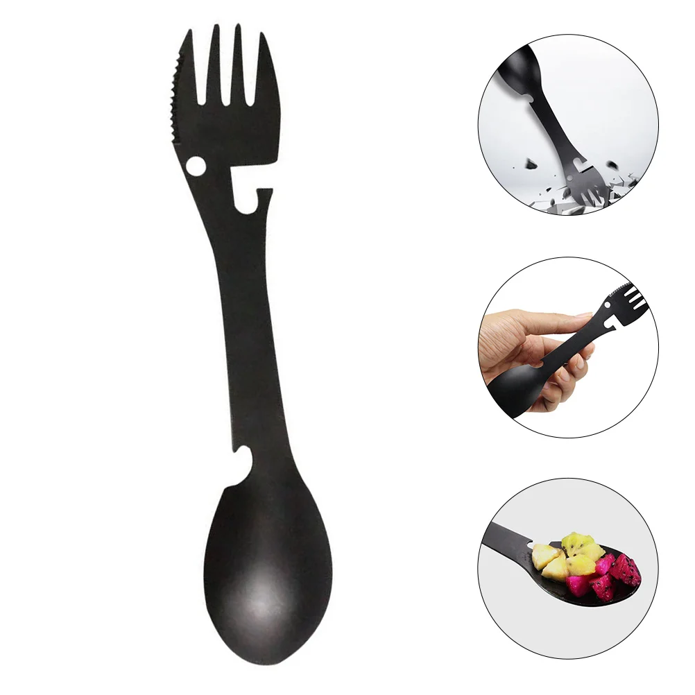 

2pcs Multifunctional Tableware Camping Picnic Travel Utensil Forks Dinnerware Spoons