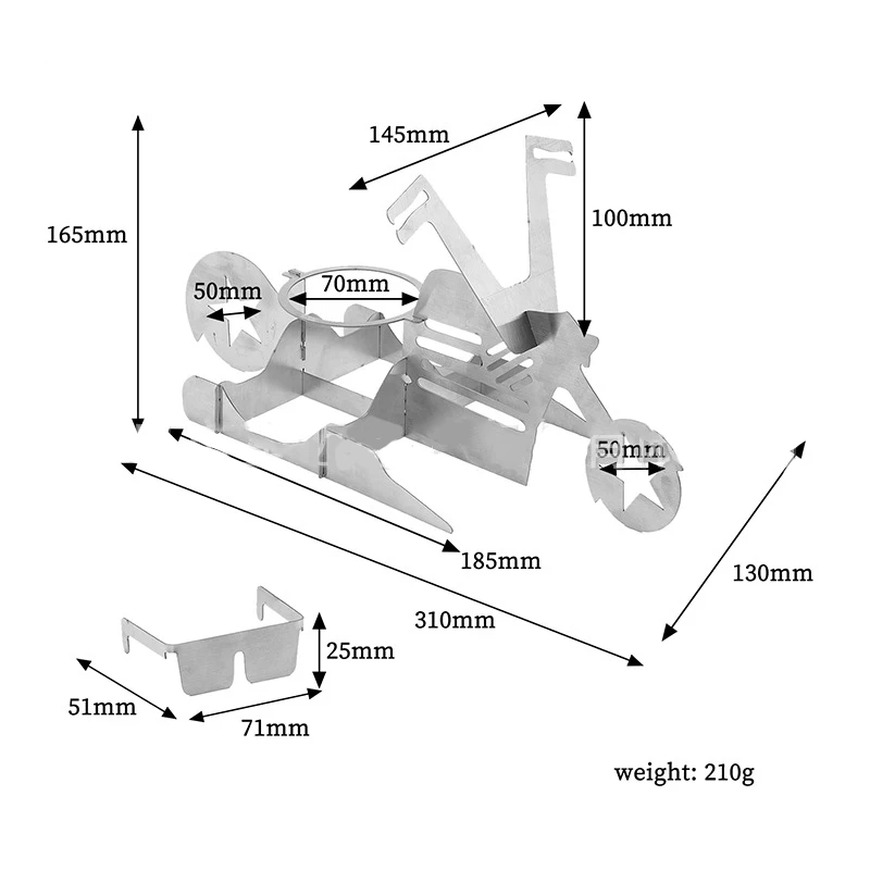 

Portable BBQ Chicken Stand Funny Roast Chicken Rack Stainless Steel American Motorcycle Barbecue Stand Kitchen Accesorioes