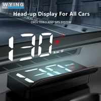 wying m3 auto obd2 gps head up display car electronics hud projector display digital car speedometer accessories for all cars