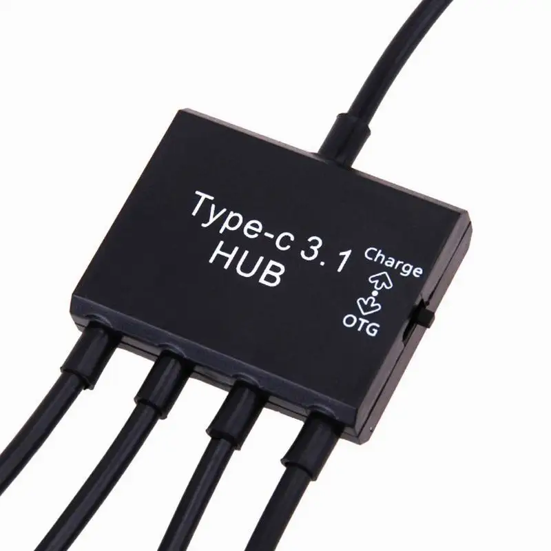 Несколько OTG 4 порта type C зарядное устройство черз порт USB концентратор Кабельный