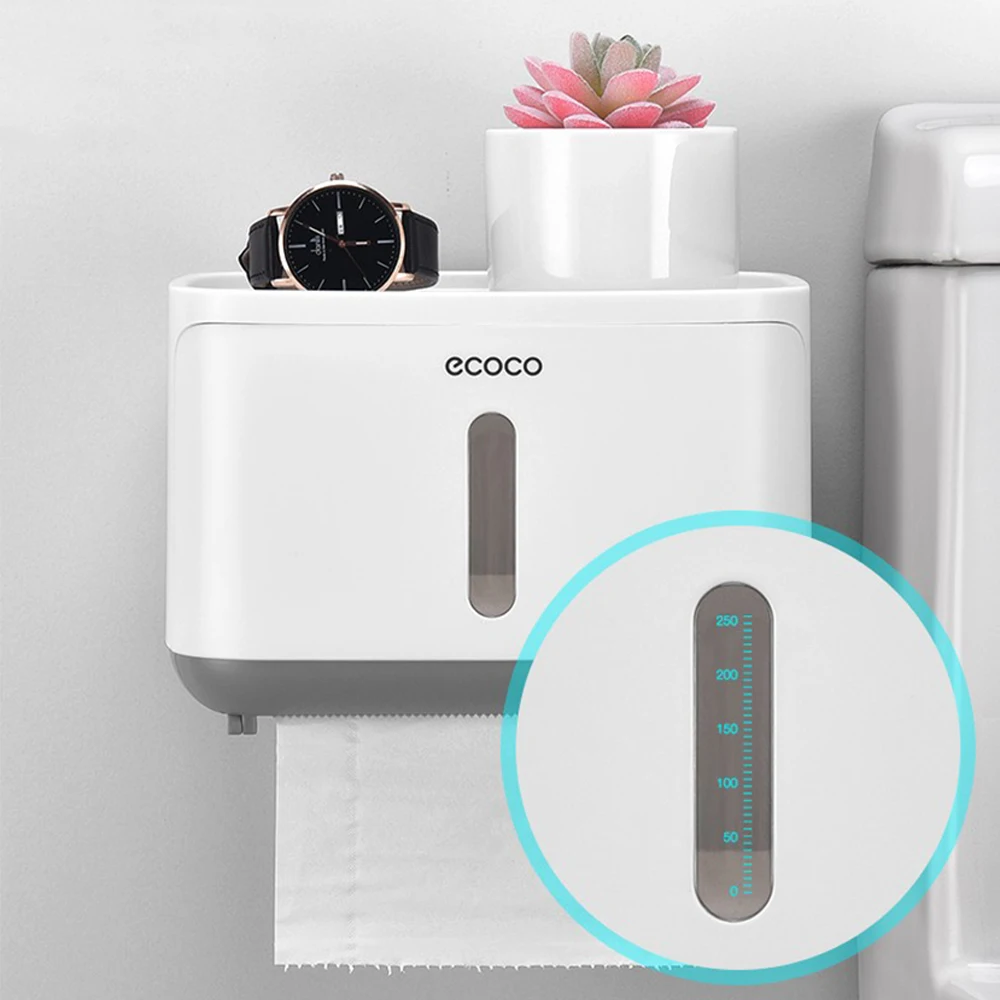 Ecoco коробка для туалетных Салфеток Настенный диспенсер для бумажных полотенец Ванная комната Бессердечный диспенсер для туалетных салфеток