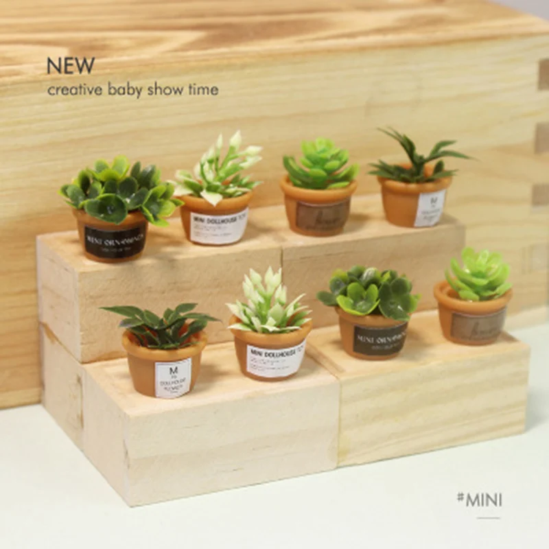 

ZOCDOU 1 Piece Creative Plant Potted Small Statue Little Figurine Crafts Figure Ornament Miniatures