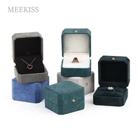 new octagonal pu leather box jewelry box creative ring box necklace box proposal jewelry packaging gift box