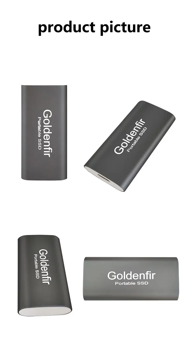 Goldenfir Mini Portable SSD 60GB 64GB 120GB 128GB 240GB 256GB 480GB 512GB 960GB 1TB USB 3.0 External Solid State Drive