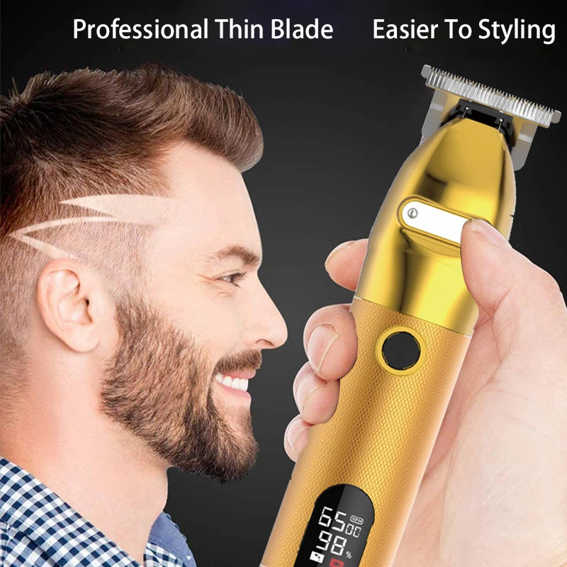 Профессиональная машинка для стрижки волос с ЖК дисплеем триммер электробритва