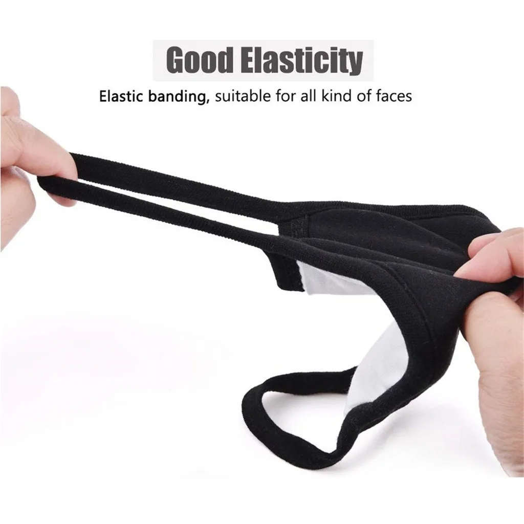 

Adult Black basic Mask Anti-dust Reusable Adjustable Mouth Face Mask 2020 Fashion mascarilla reutilizable cotton masque