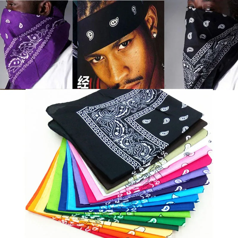 Унисекс хип хоп Красная Бандана Мужская Женская мода обруч для волос шарф