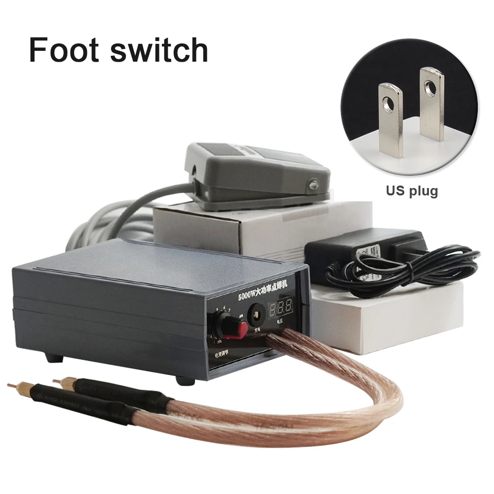 

5000W Battery Soldering Portable Adjustable High Power DIY Tool Handheld Durable Spot Welding Machine Home 0.2mm Nickel Strip