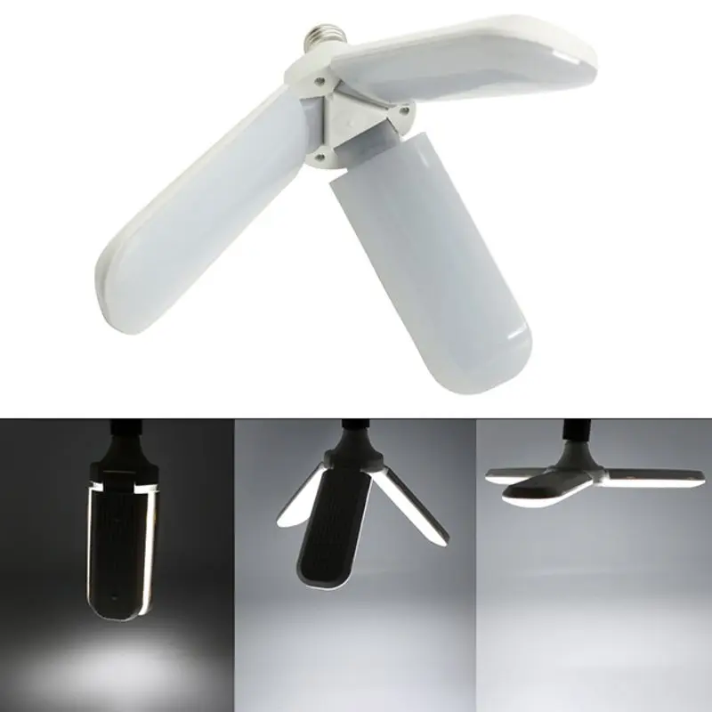 

2021 New Foldable LED Ceiling Lamp Fan Blade Angle Light Super Bright E27 LED Bulb Energy Saving