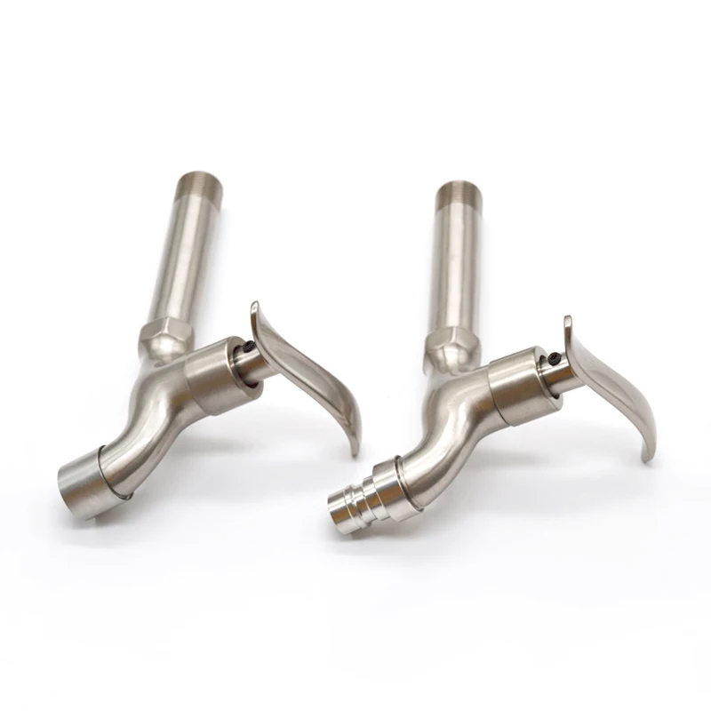 Настенный кран для стиральной машины удлиненный из нержавеющей стали G1/2 резьбы