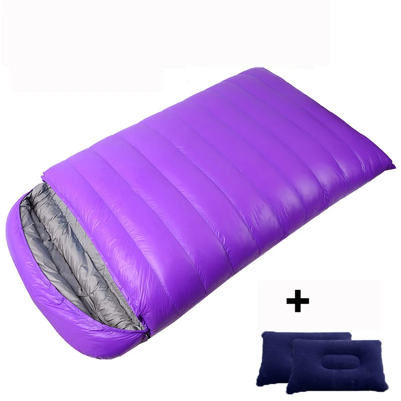 Вместительный спальный мешок для 2 человек с наполнителем из белого утиного пуха