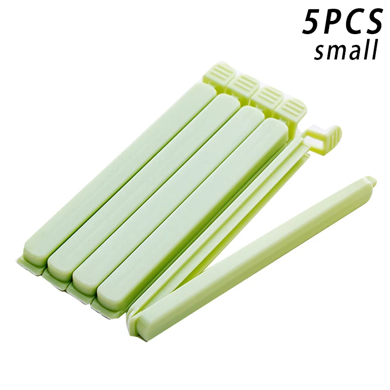 

5Pcs Food Bag Clips Househould Food Snack Storage Sealing Bag Clips Sealer Clamp Kitchen Tool L23