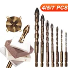 Набор сверл ZK30 3-12 мм с шестигранным хвостовиком для стекла, керамики, бетона, открывателя отверстий, кирпича, твердого сплава, треугольных бит, набор инструментов