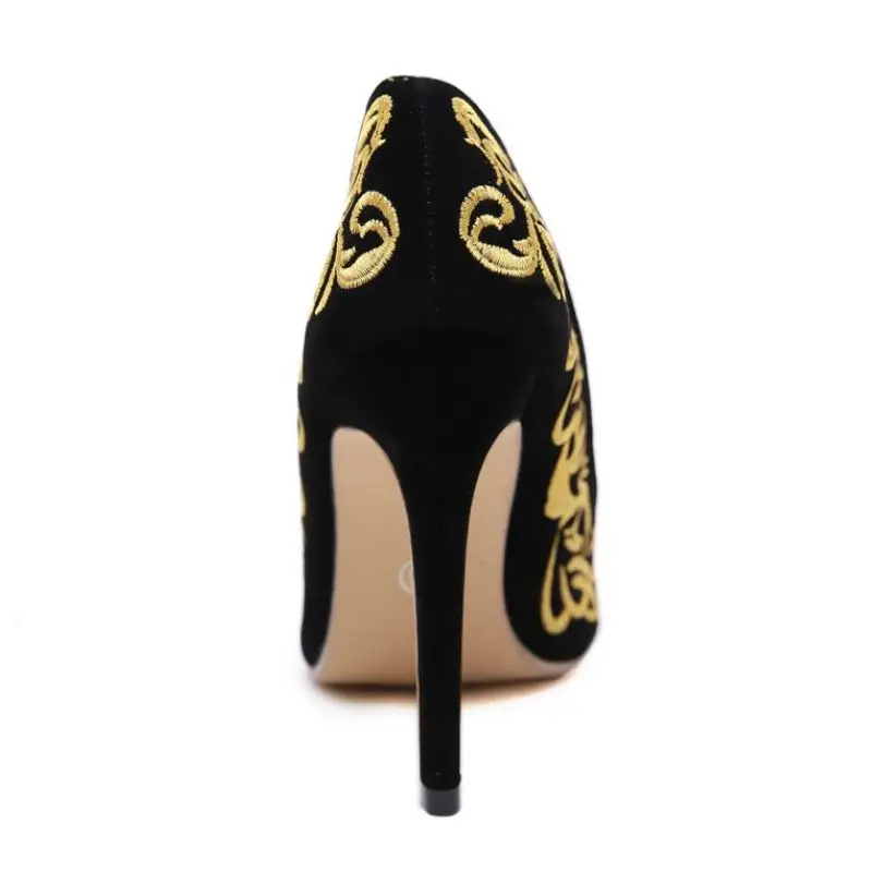 

Coolcept Women Pumps High Heel Shoes Fashion Thin Heels Print Flower Shoes Women Stylish Pointed Toe Office Footwear Size 35-40
