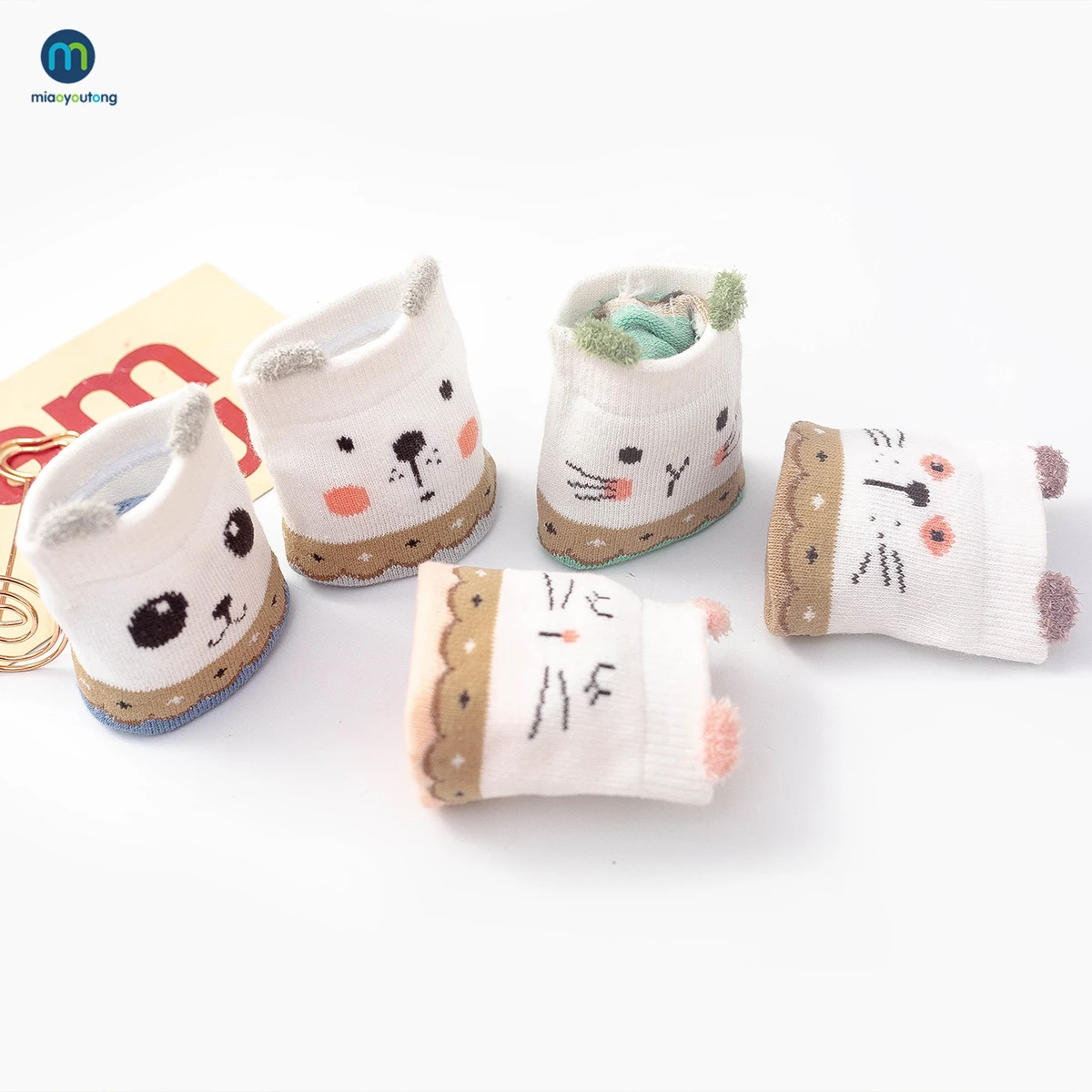5 Pairs/Lot Cartoon Cat Animal Soft Cotton Knit Baby Socks Kids Boy Newborn Baby Girl Boys Socks Clothes Accessories Miaoyoutong
